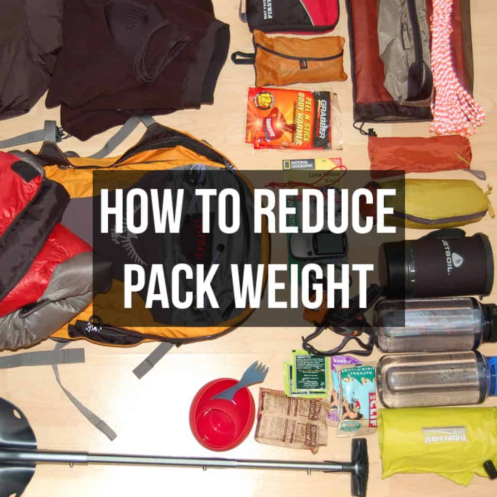 How to reduce pack weight