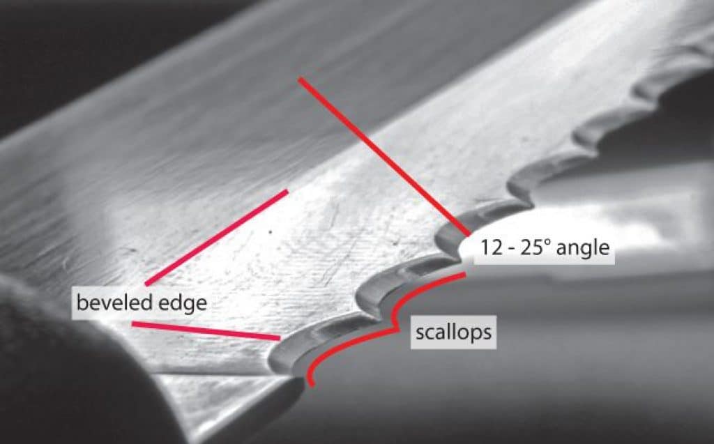 serrated knife diagram