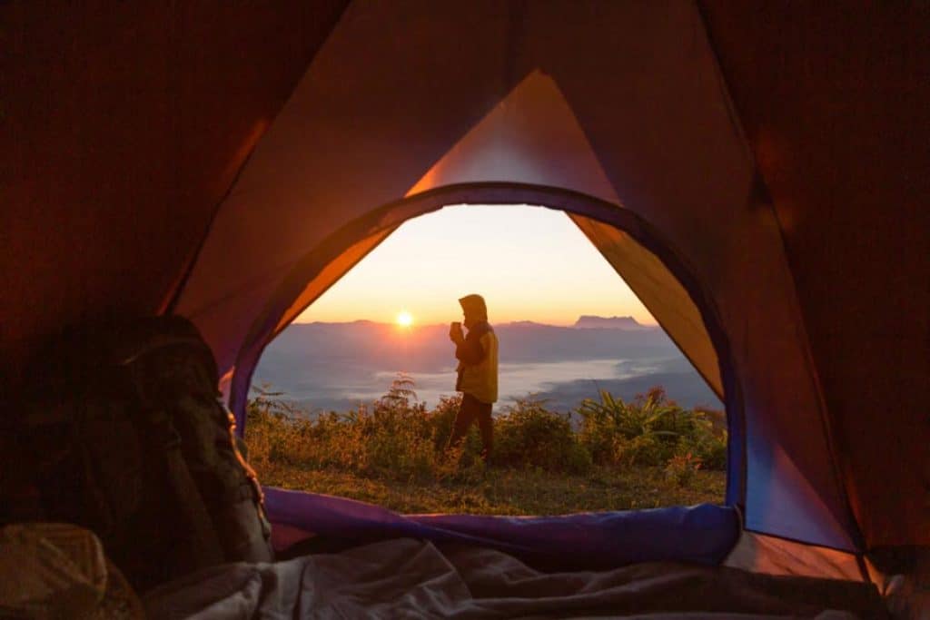 keeping a tent warm