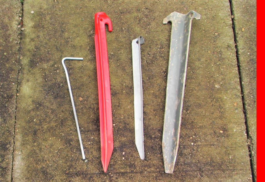 different tent stakes