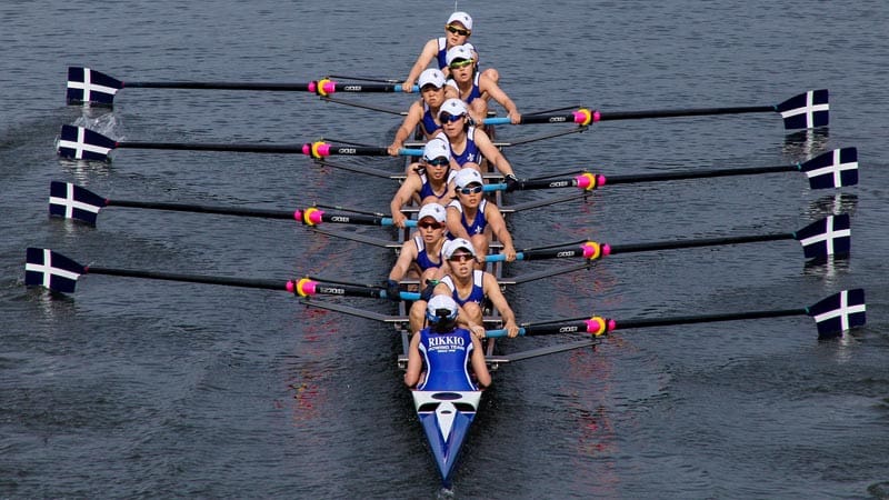 rowing crew with different types ofsunglasses